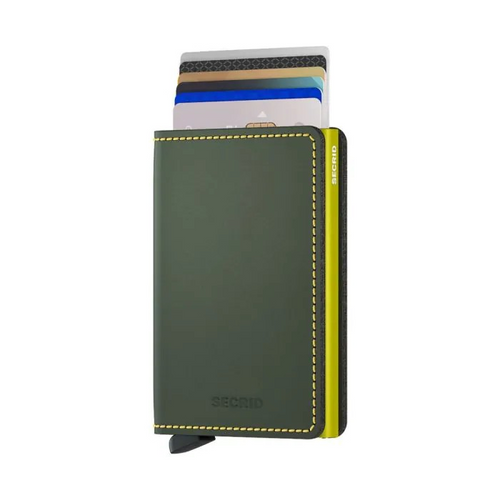 Slimwallet - Matte Grey & Lime