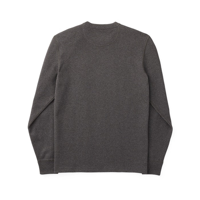 FILSON WAFFLE KNIT THERMAL CREW - CHARCOAL