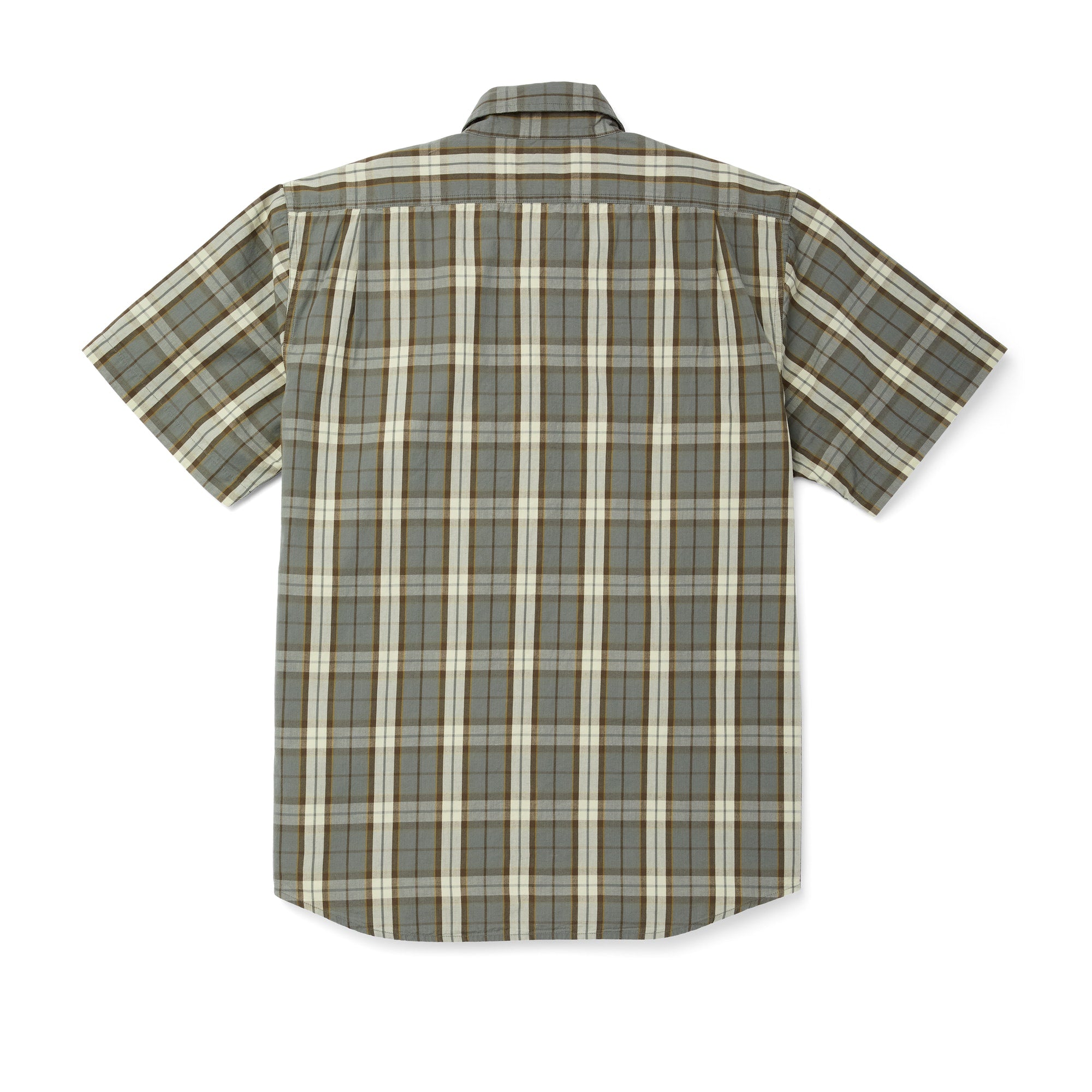 WASHED SHORT SLEEVE FEATHER CLOTH SHIRT - SAGE GREEN