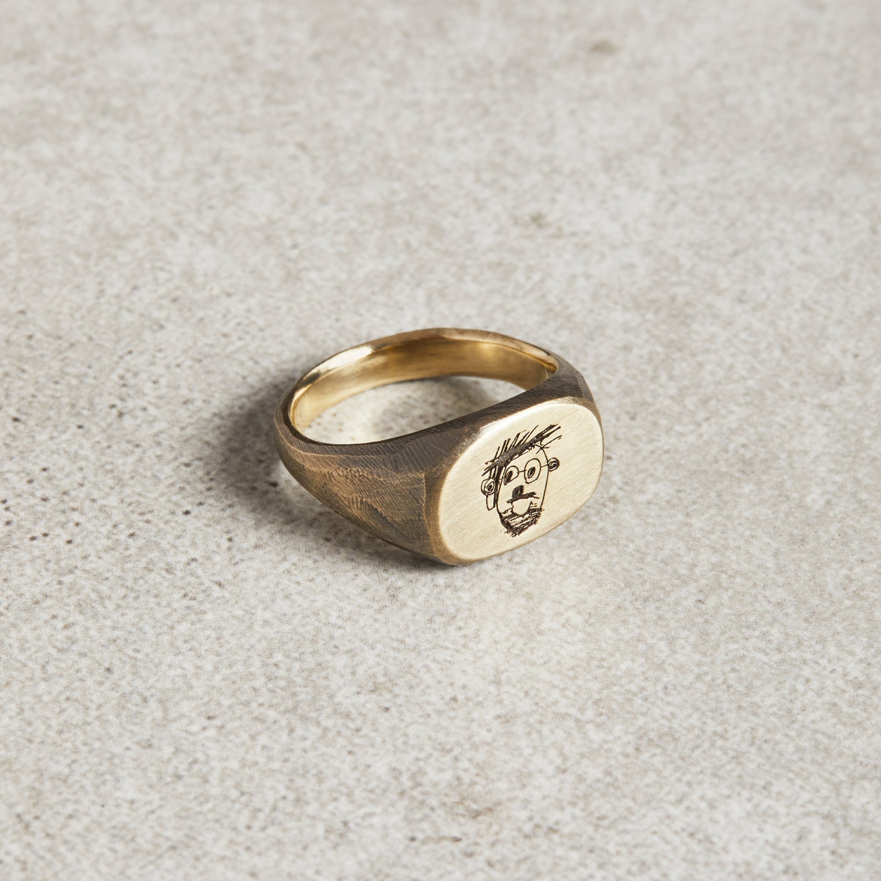 Signet Ring - Brass/Work Patina