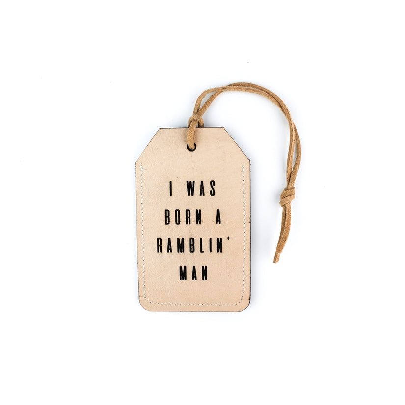 RAMBLING MAN Leather Luggage Tag