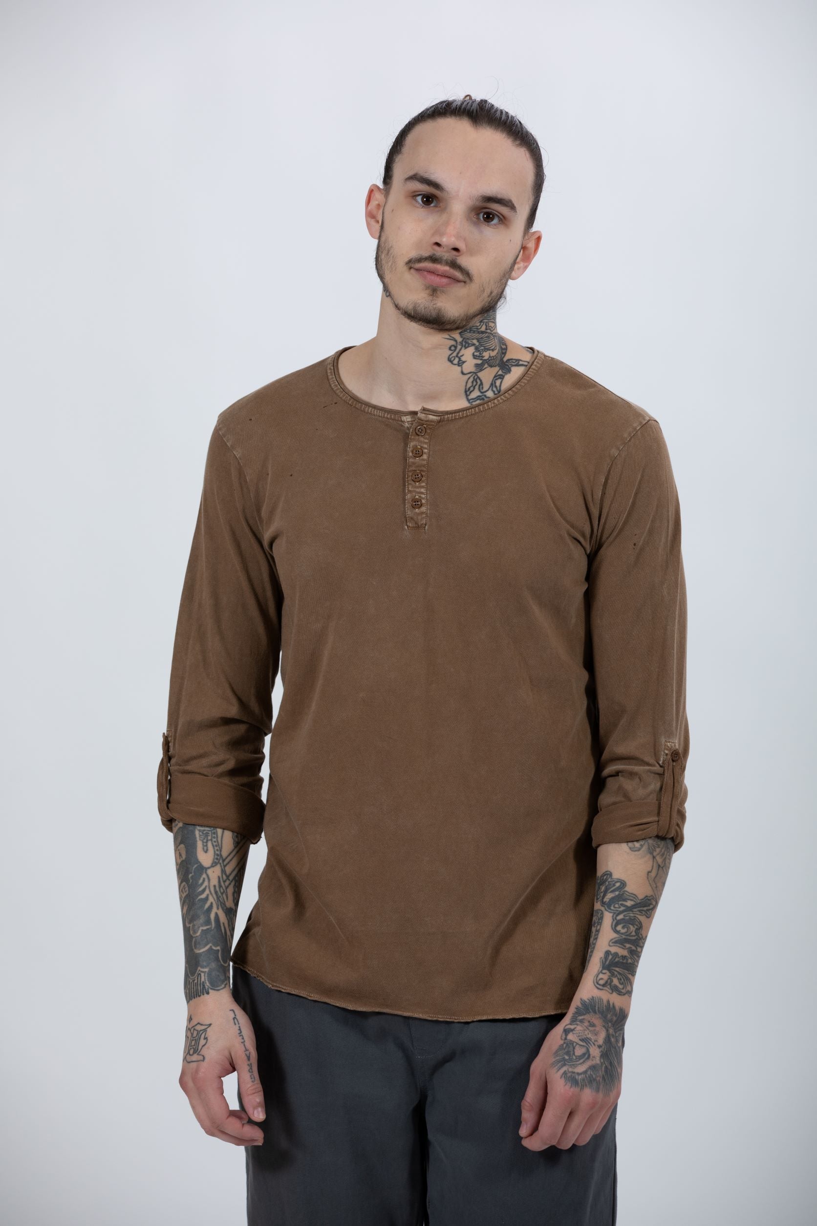 HEDGE- Knit Top Walnut Acid