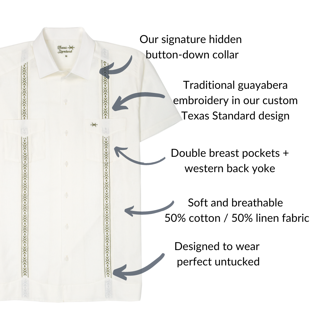 TEJAS GUAYABERA - HUESO IVORY