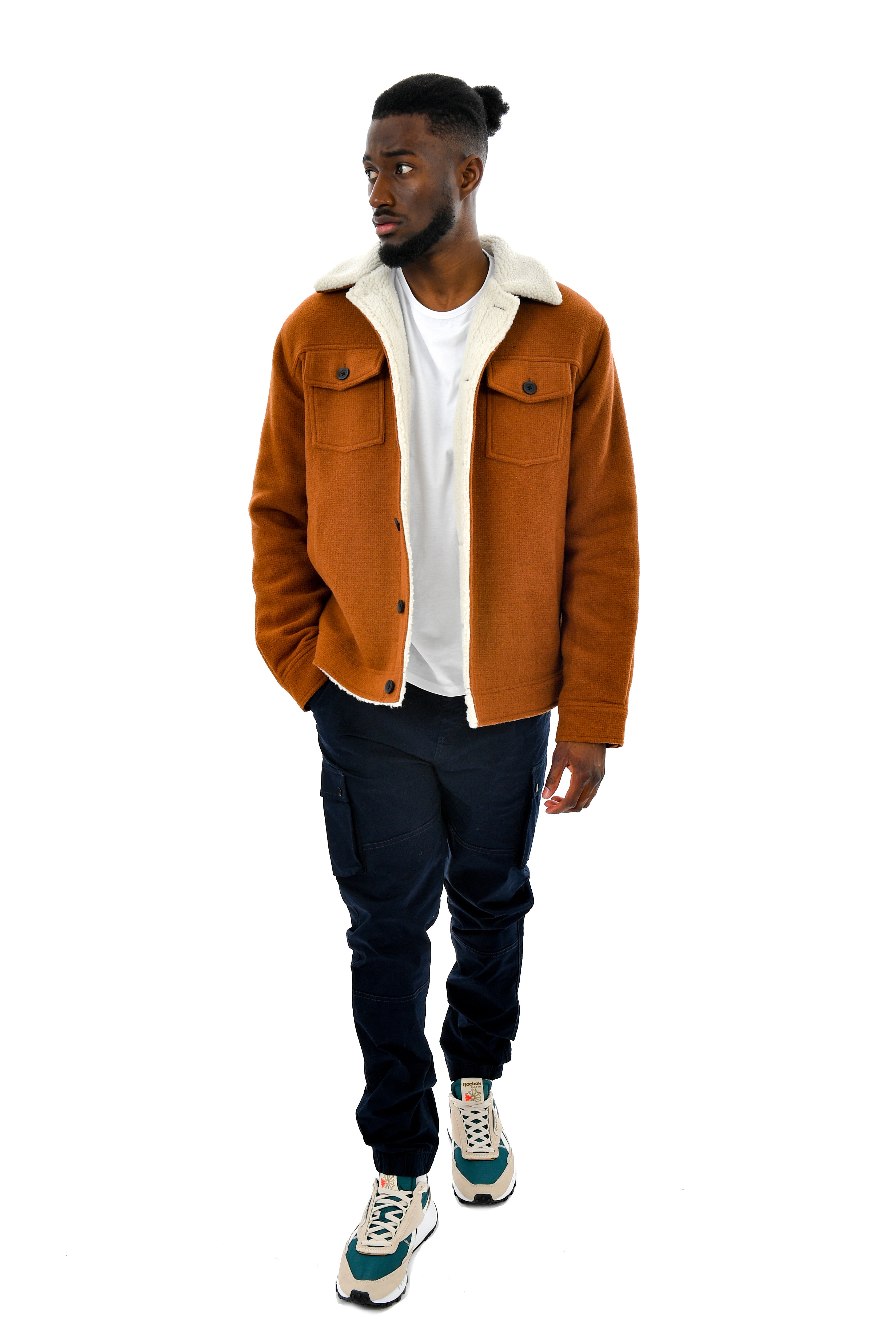 HEDGE Camel Sherpa Lined Jacket