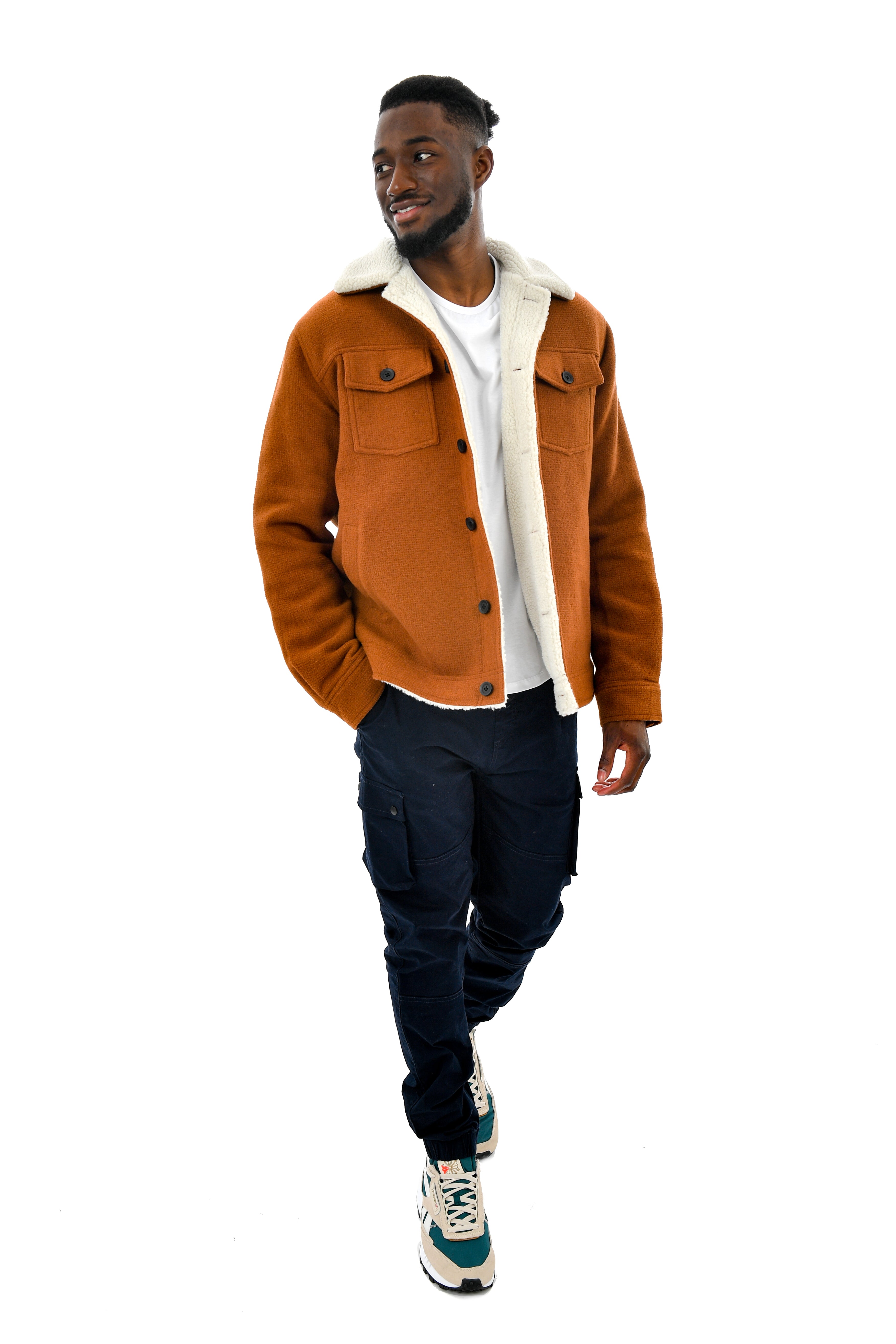 HEDGE Camel Sherpa Lined Jacket