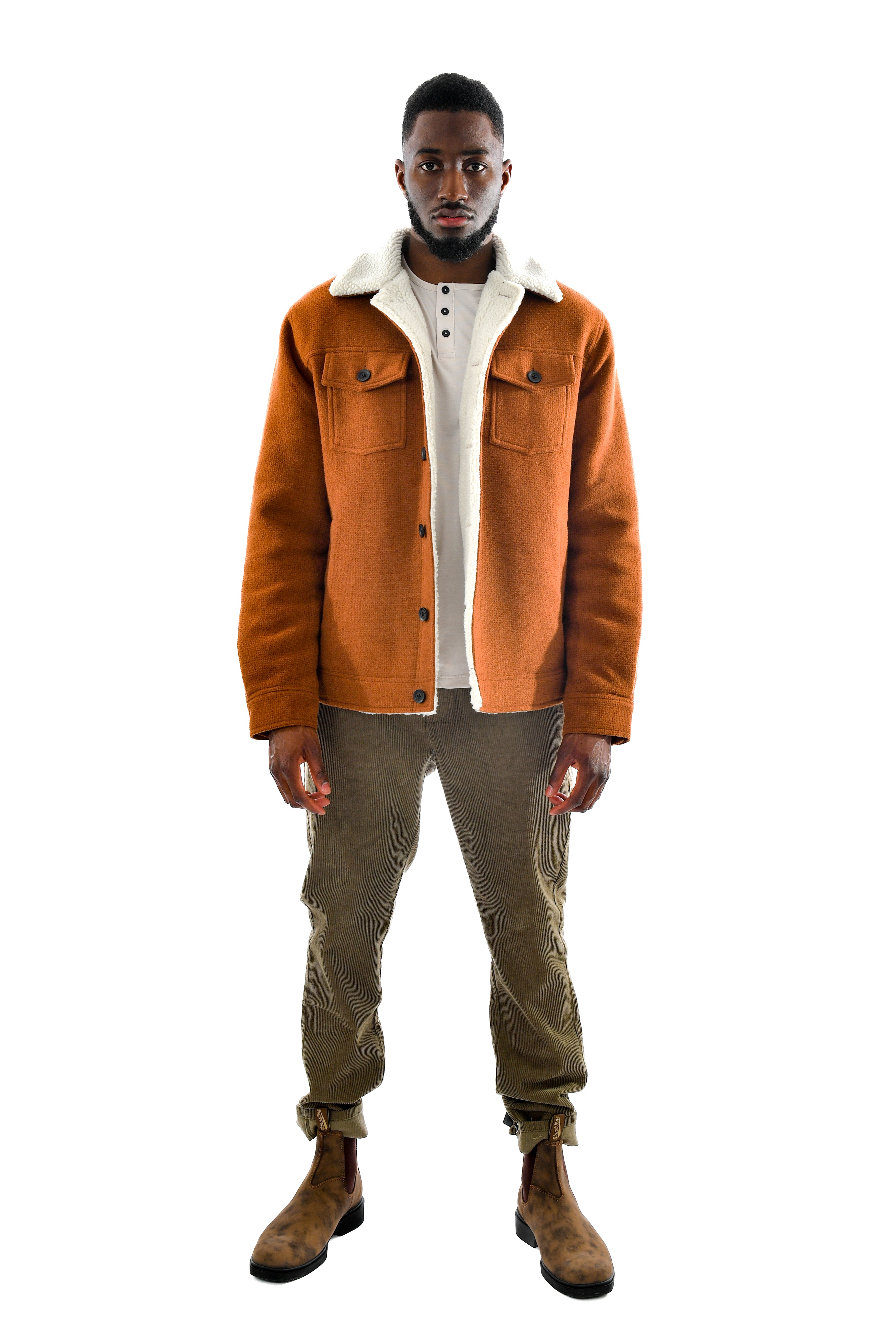 HEDGE Camel Sherpa Lined Jacket