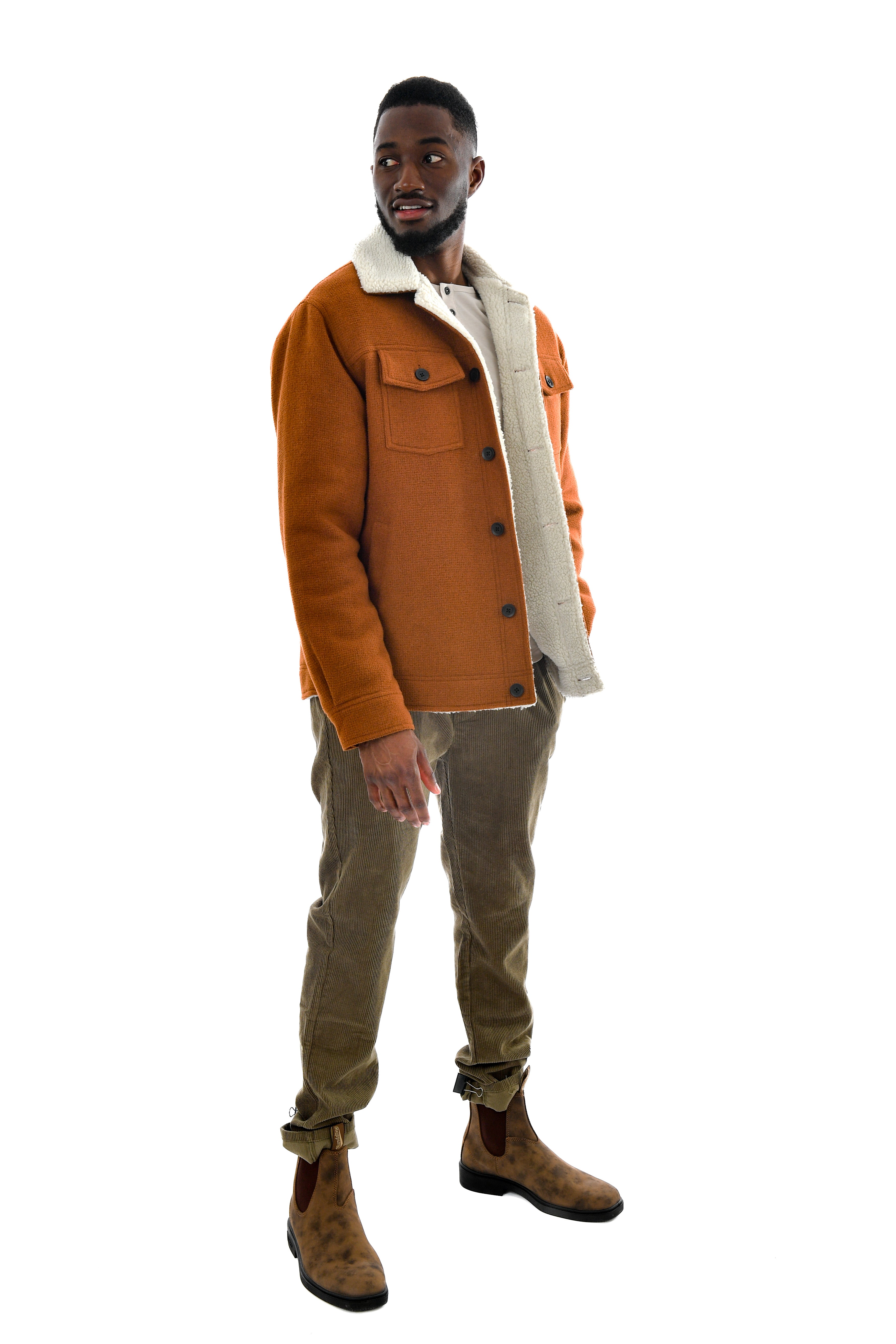 HEDGE Camel Sherpa Lined Jacket