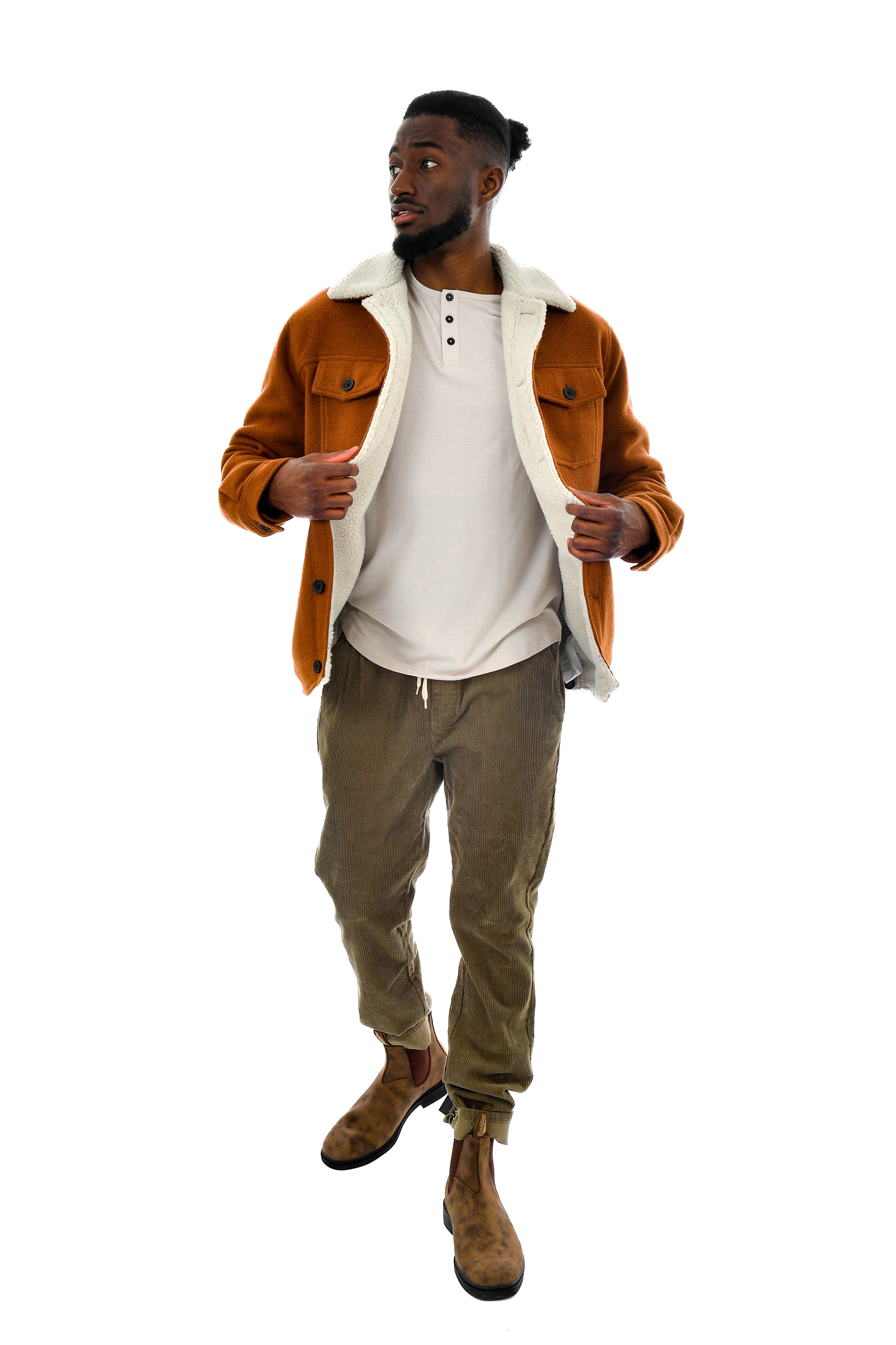 HEDGE Camel Sherpa Lined Jacket