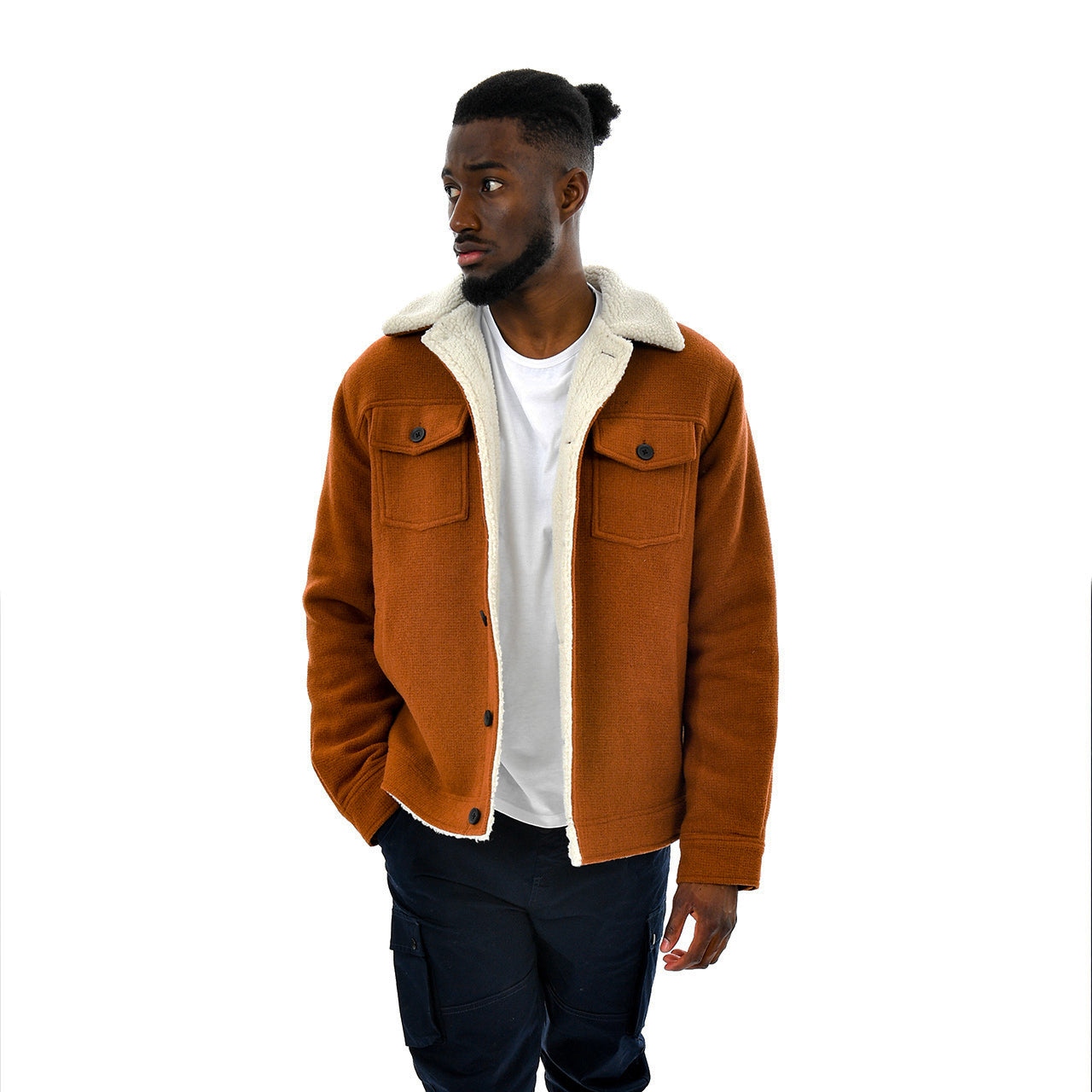 HEDGE Camel Sherpa Lined Jacket