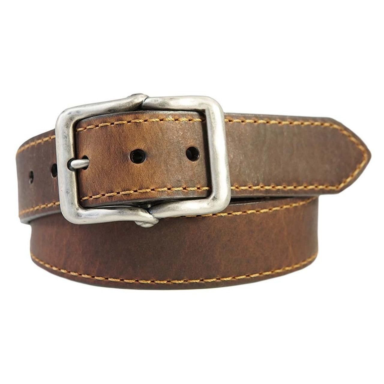 Vintage Bison Heston Leather Belt in Mocha