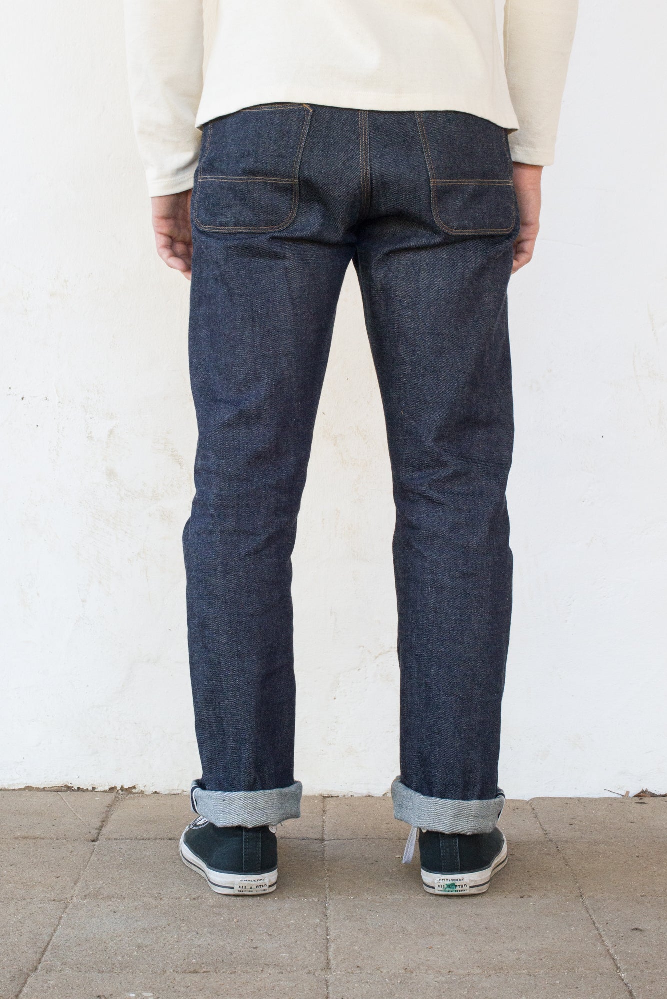 Belford Straight Cut Raw 14.5 Oz. Blue