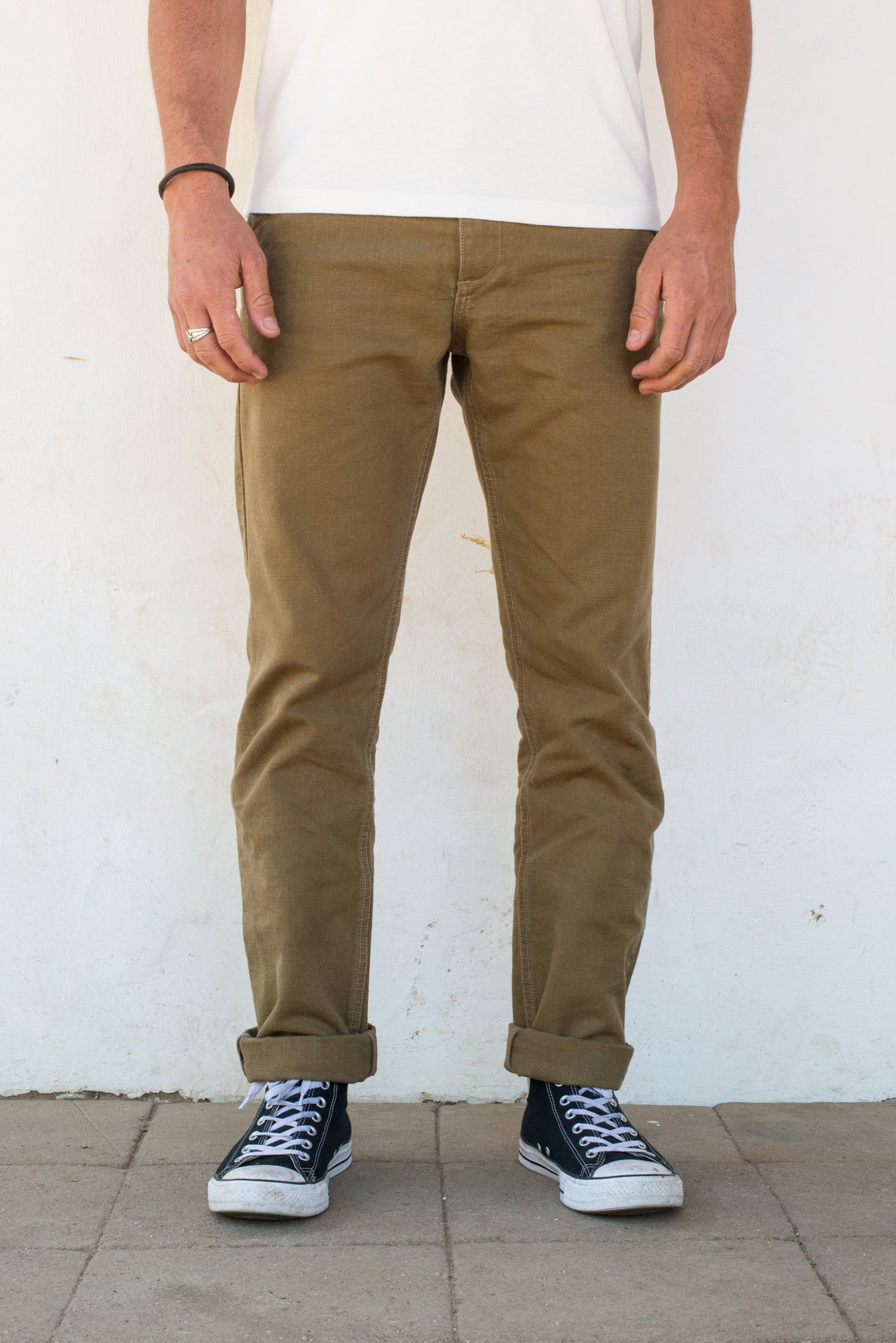 WORKERS CHINO SLIM FIT 14 OUNCE SLUB TAN