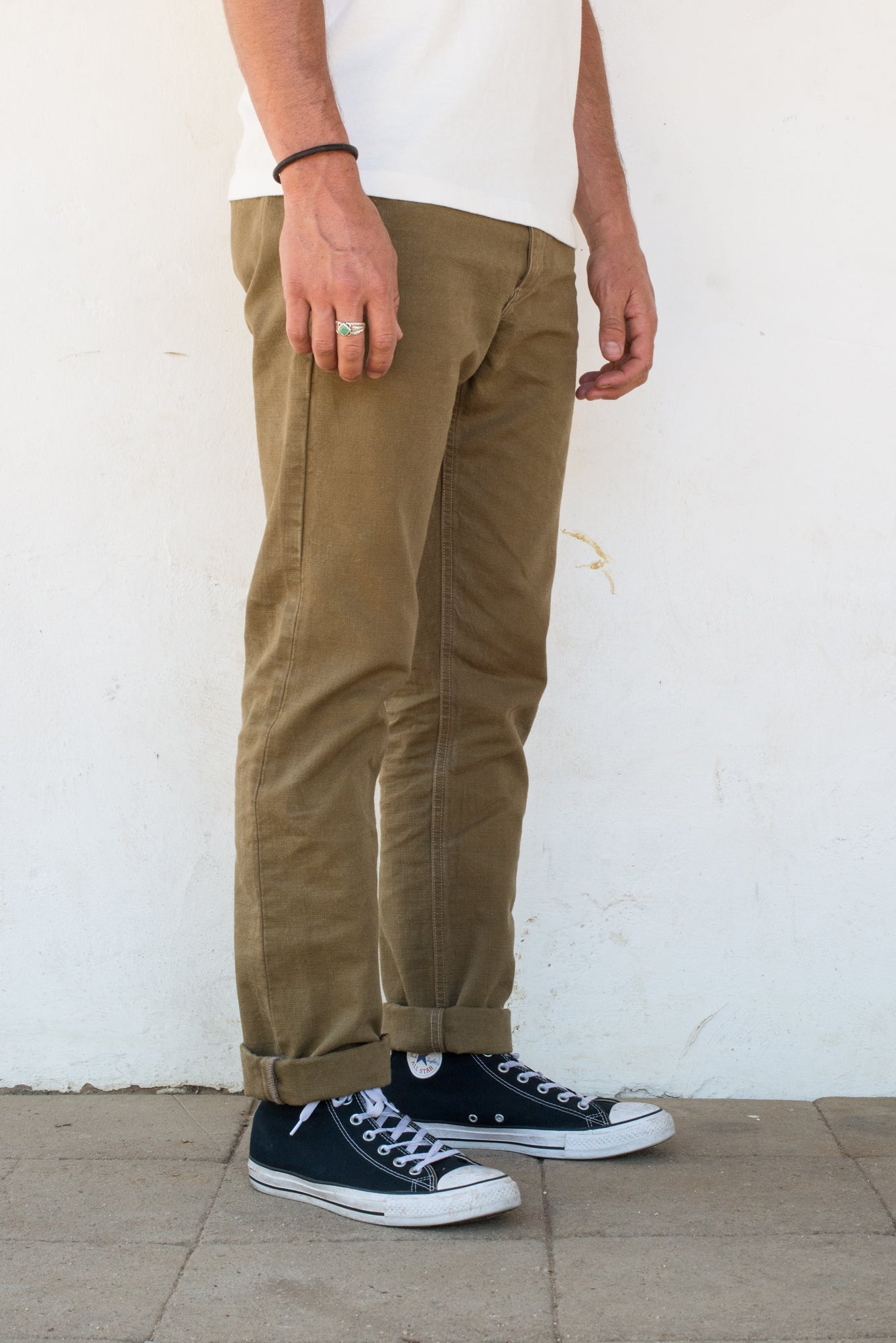 WORKERS CHINO SLIM FIT 14 OUNCE SLUB TAN