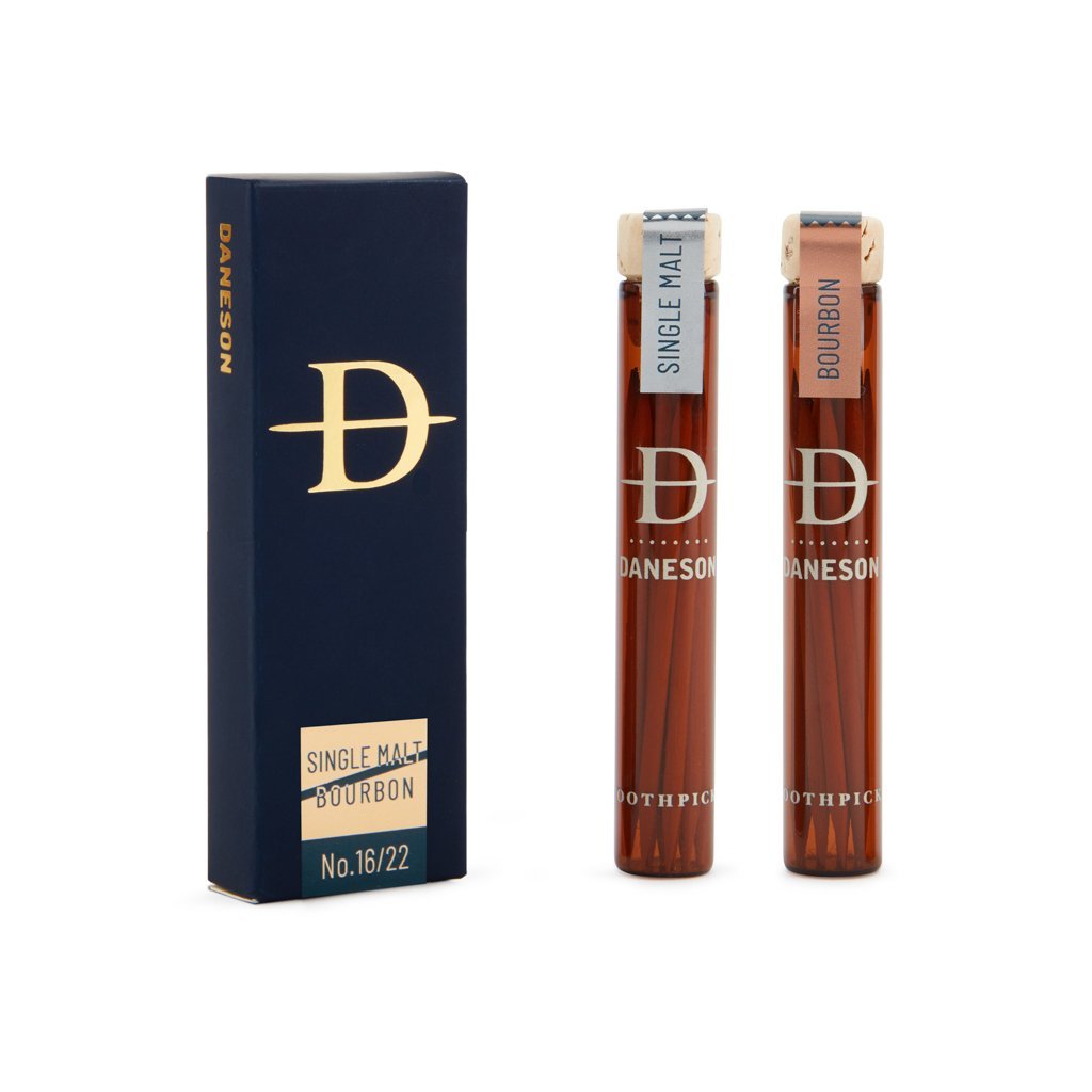 DANESON TOOTHPICKS - SINGLE MALT NO.16 & BOURBAN NO.22 | 2-BOTTLE PACK