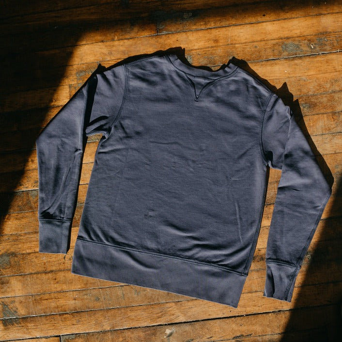 Faded Navy Cotton Sweatshirt