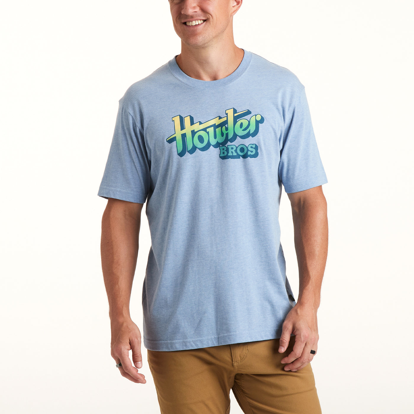 Howler Electric Fade T-Shirt // Light Blue Heather
