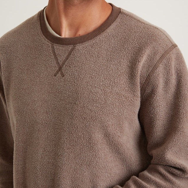 Fleece Out Crew Sweatshirt in Walnut
