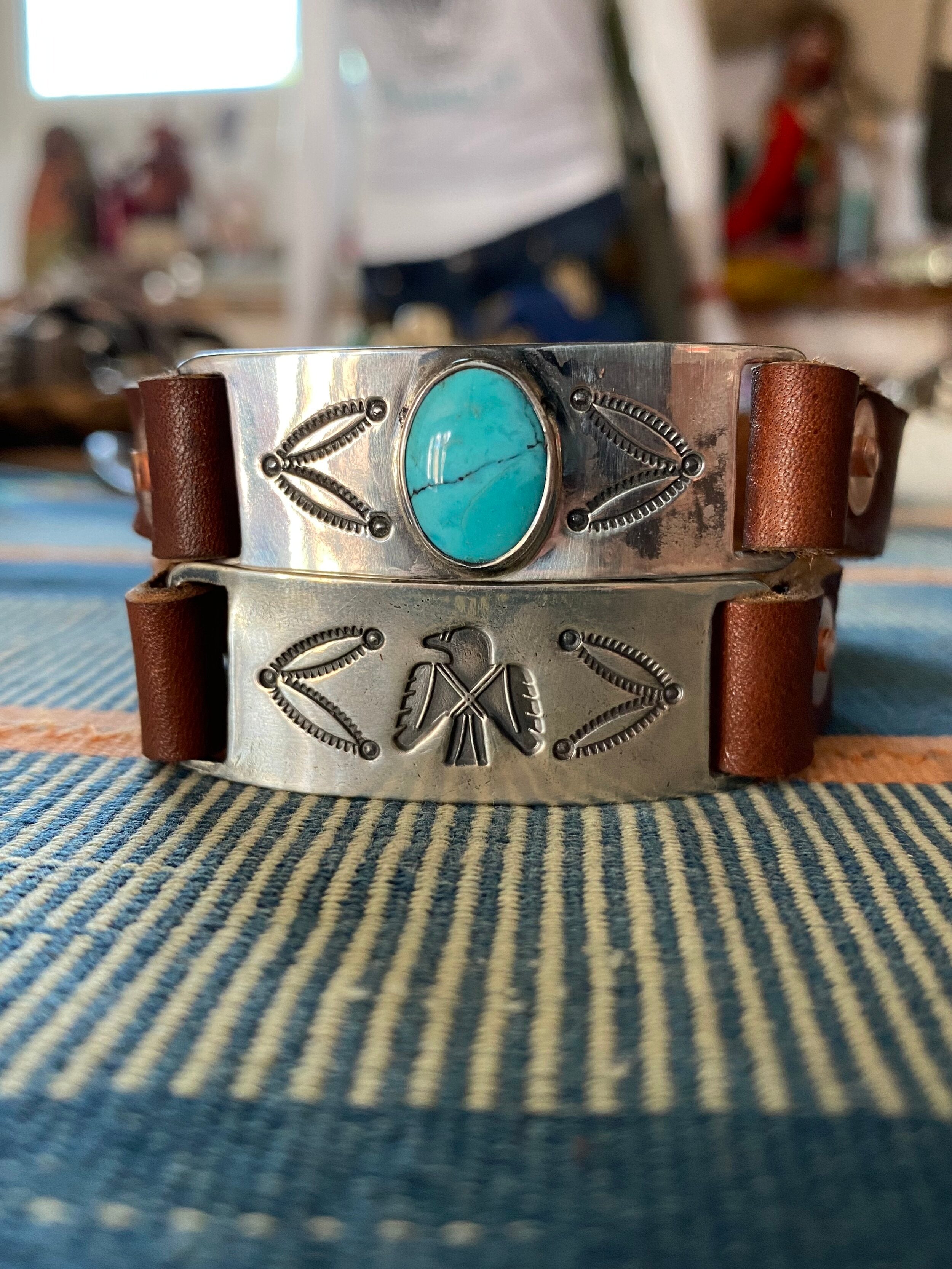 Leather & Sterling Scout Cuff