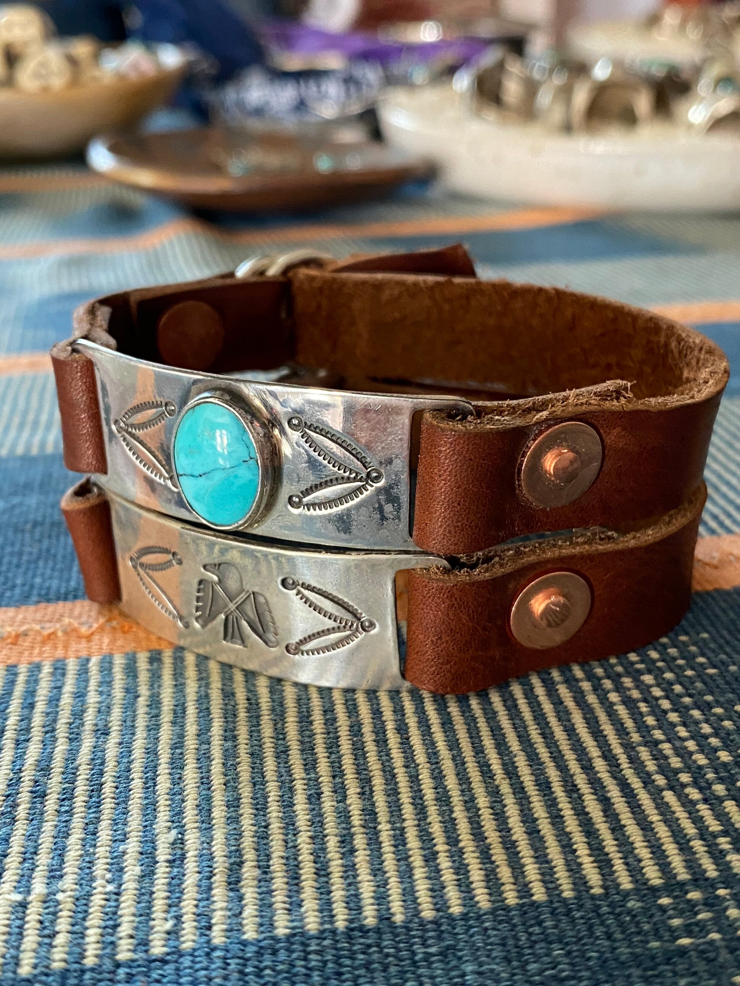 Leather & Sterling Scout Cuff