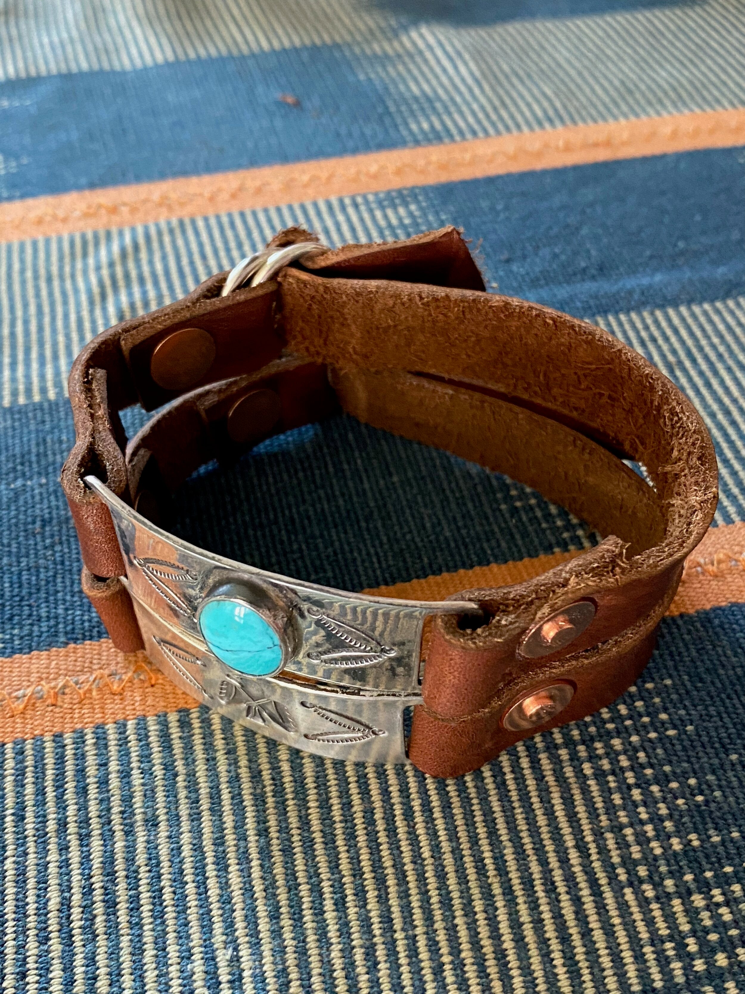 Leather & Sterling Scout Cuff