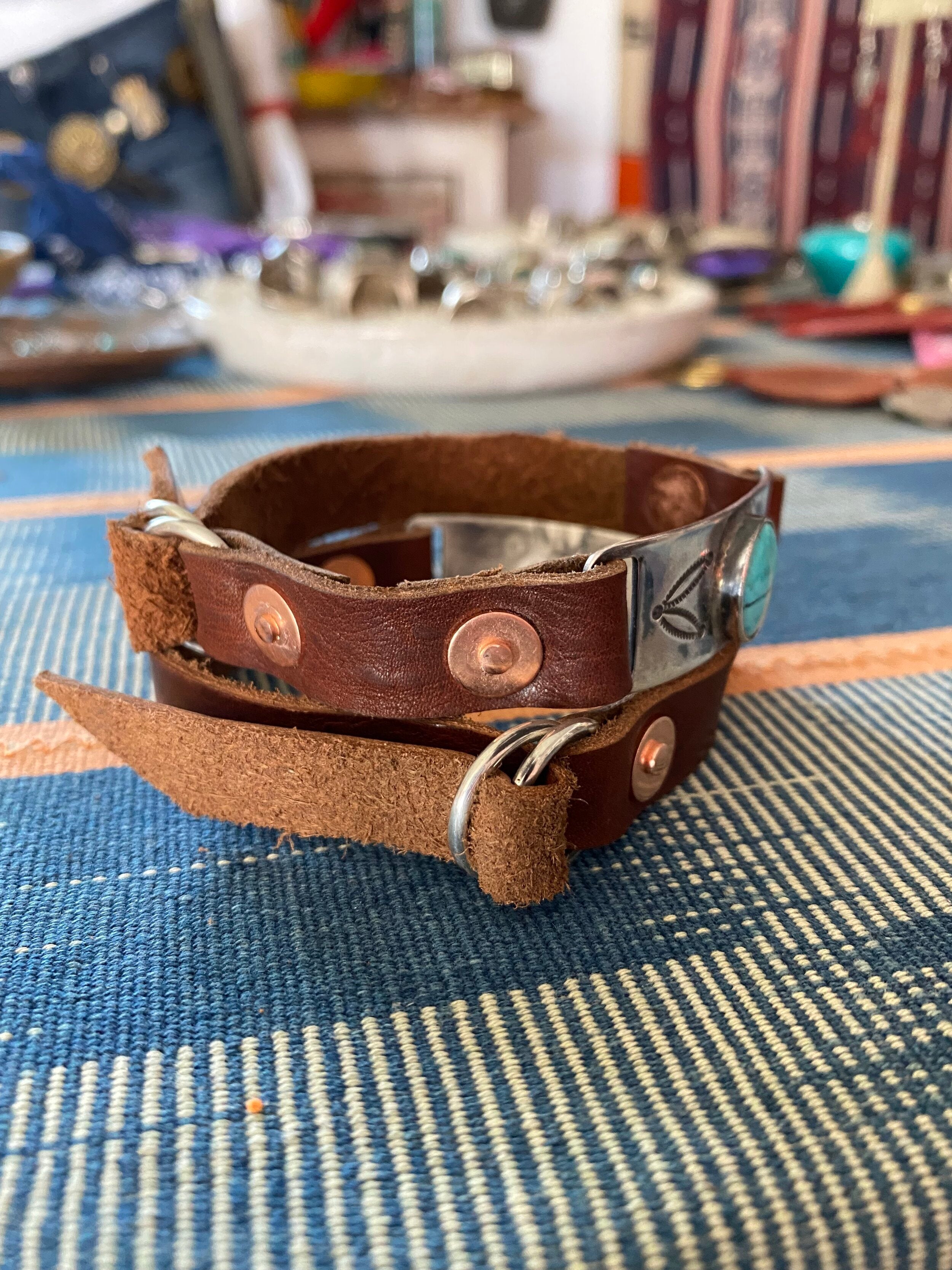 Leather & Sterling Scout Cuff