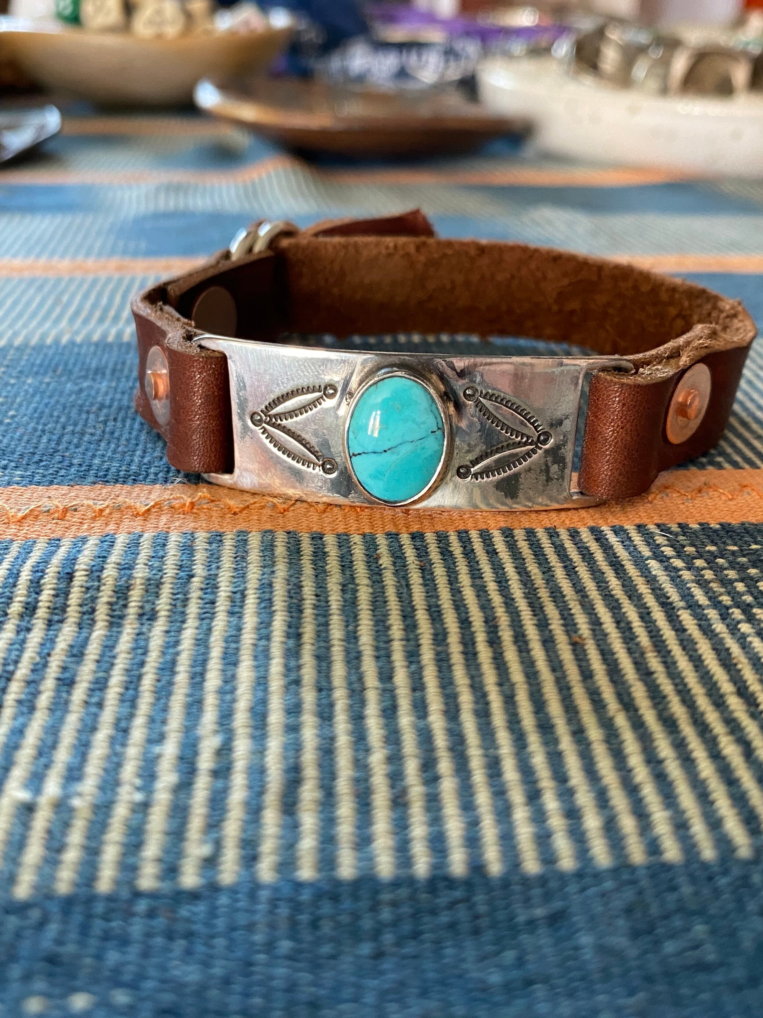 Leather & Sterling Scout Cuff