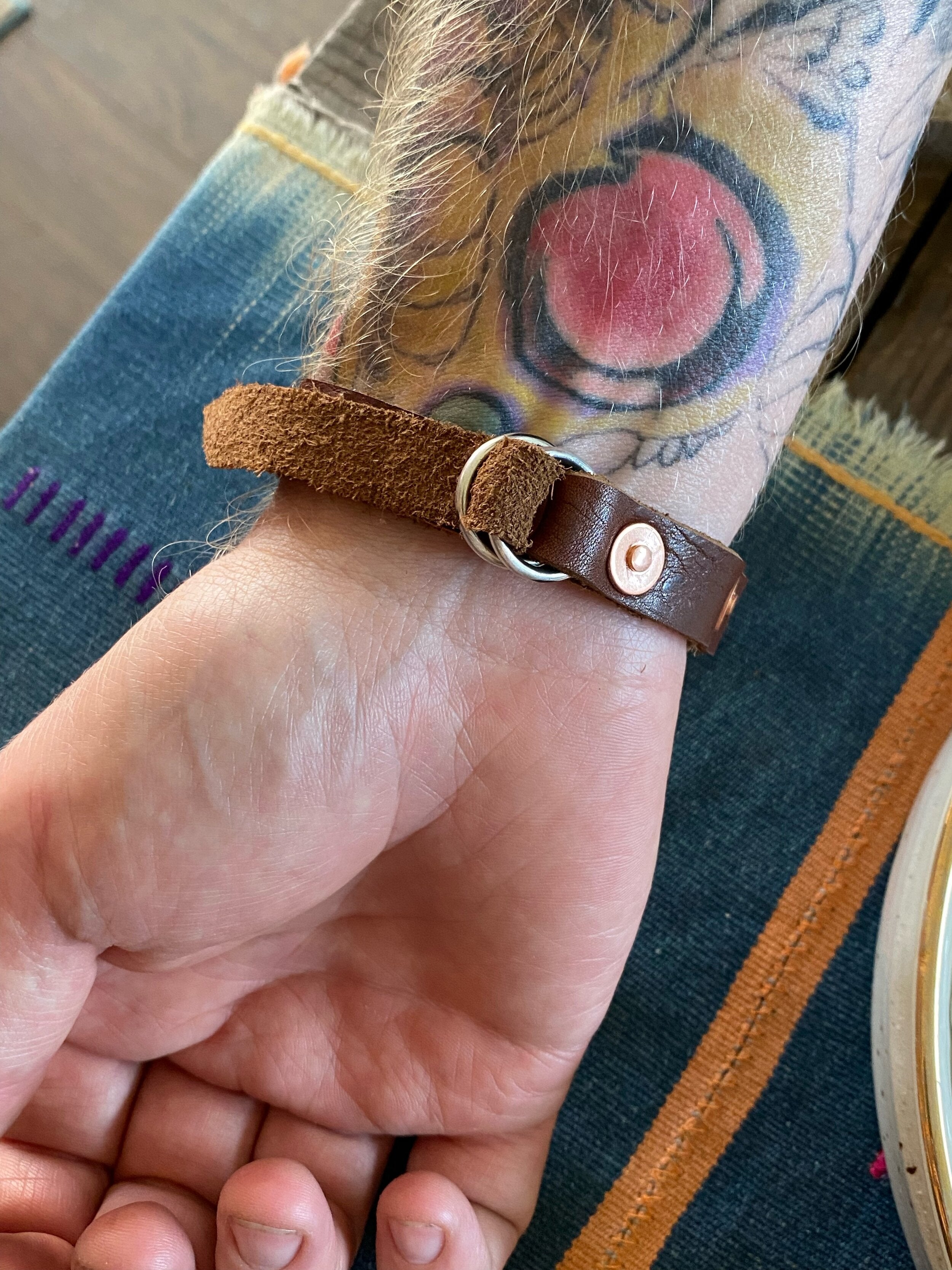 Leather & Sterling Scout Cuff