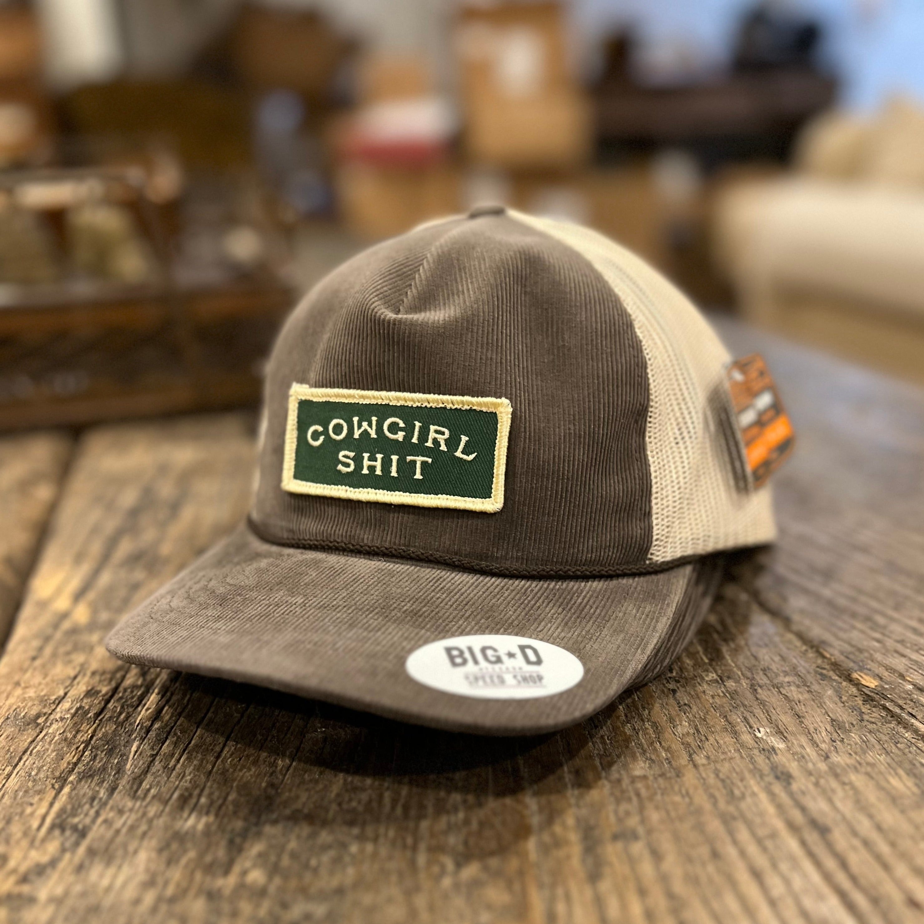 Cowgirl $h!t Trucker - Green Patch on Gray