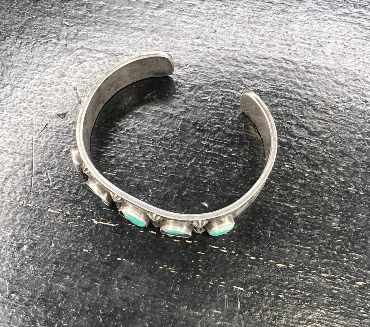 Vintage Sterling and Turquoise Cuff