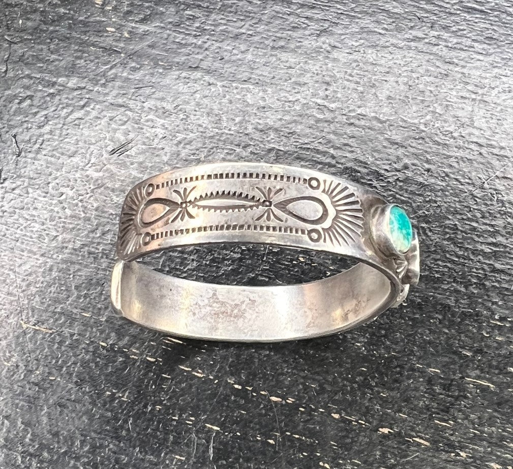 Vintage Sterling and Turquoise Cuff