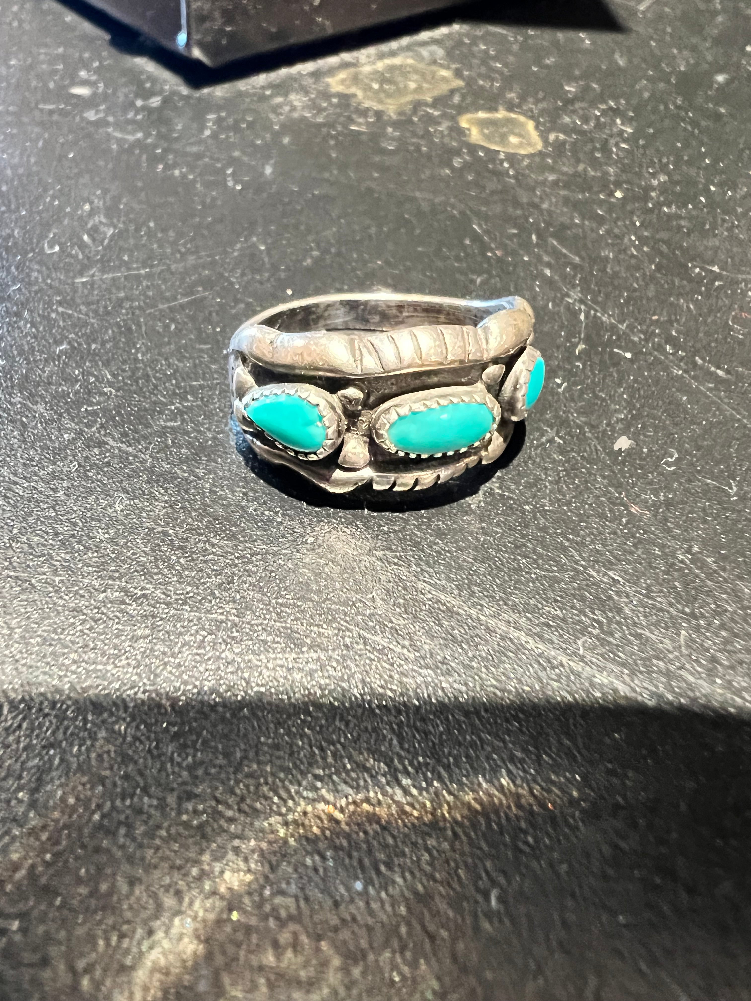 Vintage Sterling and Turquoise Ring