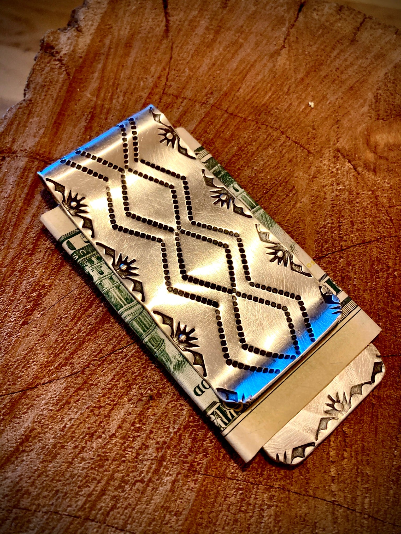 Handmade Stamped Sterling Money Clip