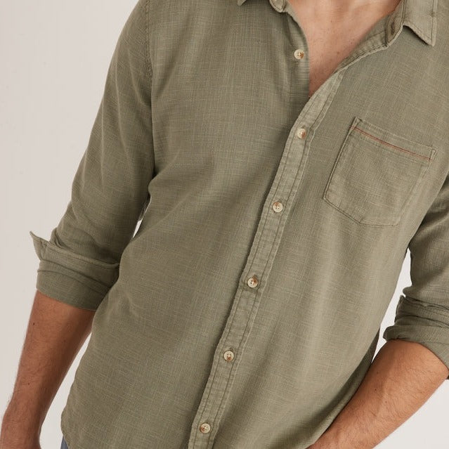 Long Sleeve Classic Stretch Selvage Shirt in Vetiver