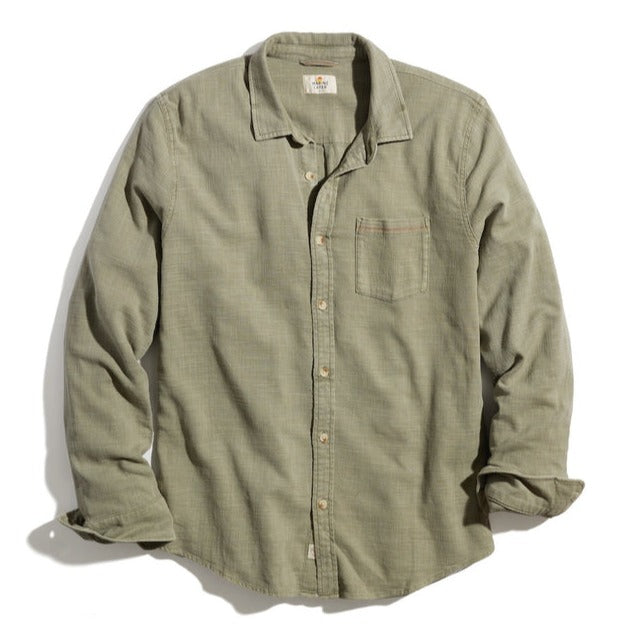 Long Sleeve Classic Stretch Selvage Shirt in Vetiver