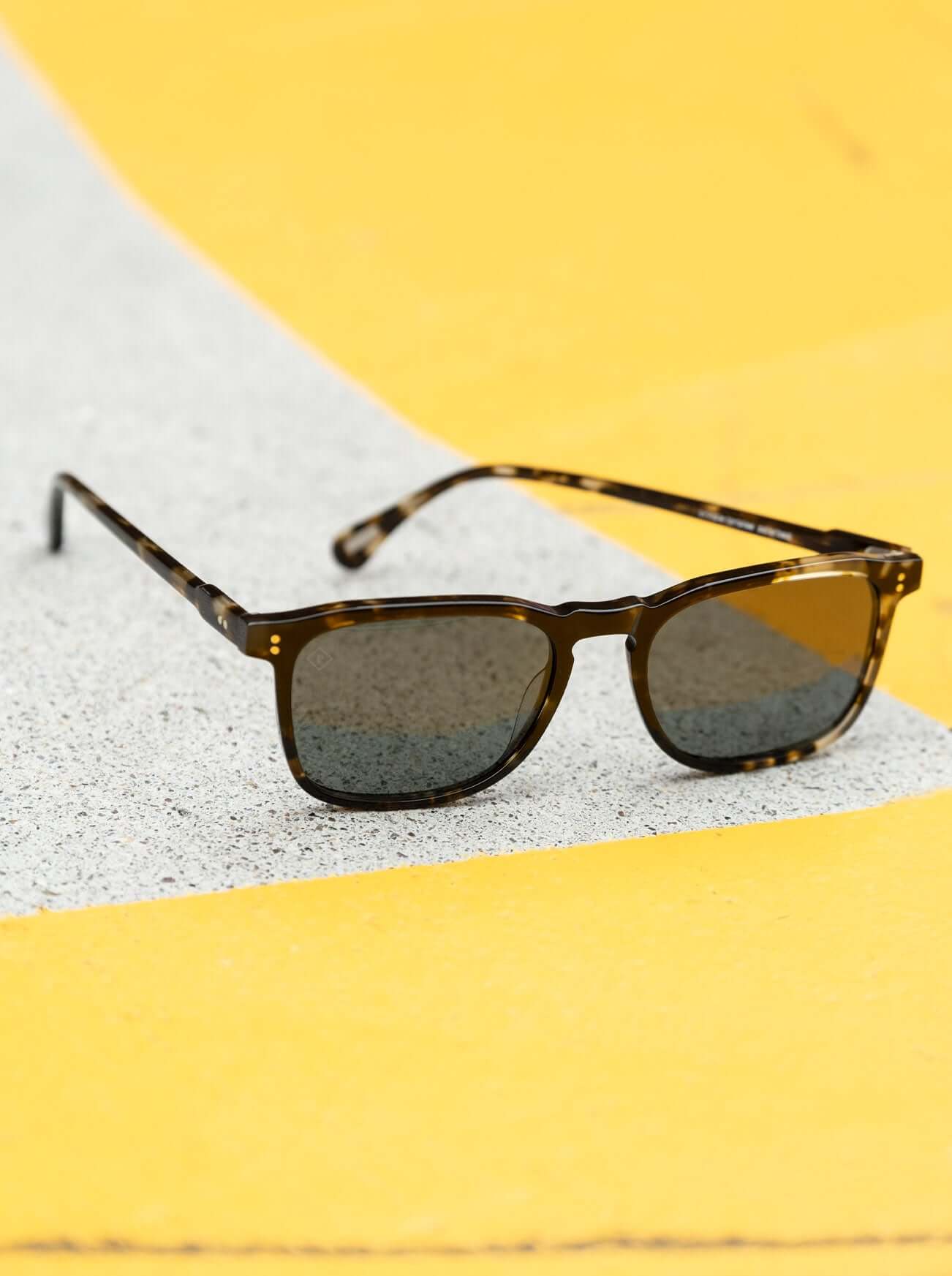 WILEY - BRINDLE TORTOISE / GREEN POLARIZED - Size 54