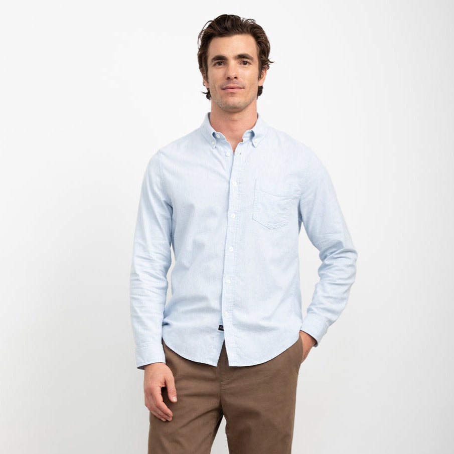 Reid Shirt - Blue Heather Oxford
