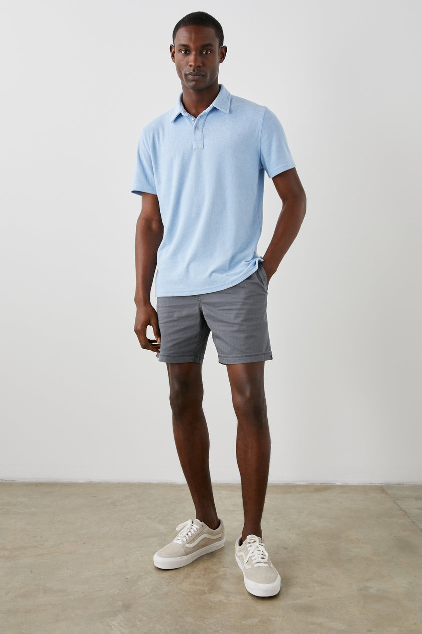 Rhen Polo Shirt - Terry Chambray Blue