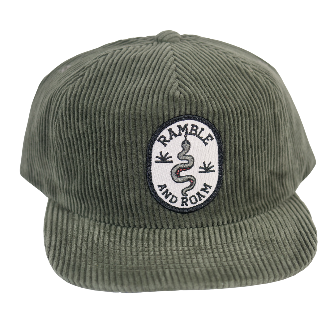The Ramble and Roam Thick Corduroy Hat - Green