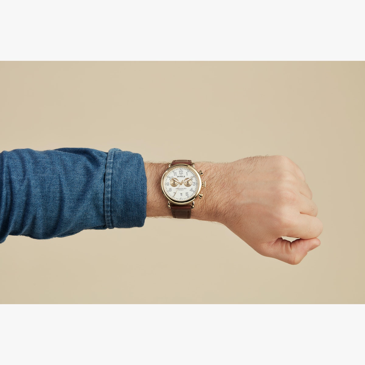 THE RUNWELL CHRONO 41MM - CREAM