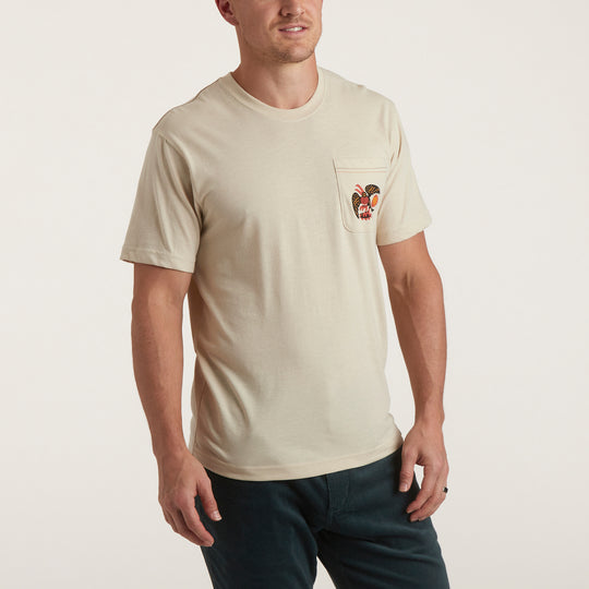 Frigate Badge Pocket T-Shirt - Sand