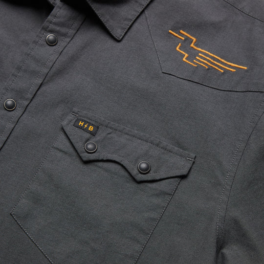 Crosscut Deluxe Shortsleeve Shirt - Pictograph : Black Chambray