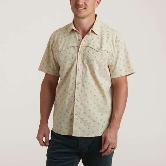 Open Country Tech Shirt - Guadalupe Floral : Brown Rice