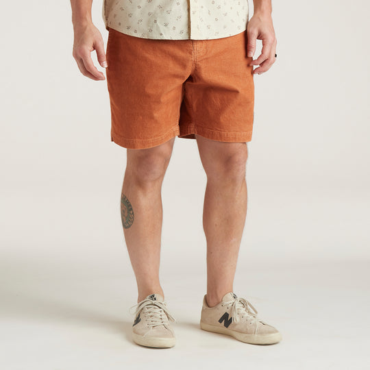 Pressure Drop Cord Shorts - Clay