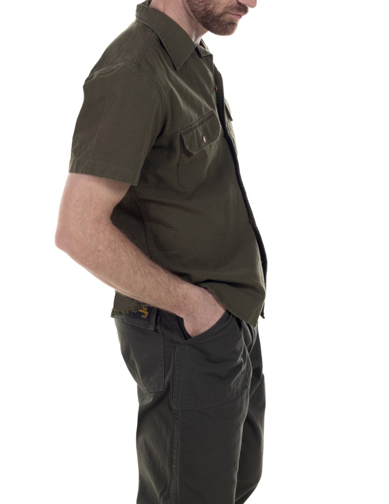 Short Sleeve Ripstop Shirt - Olive