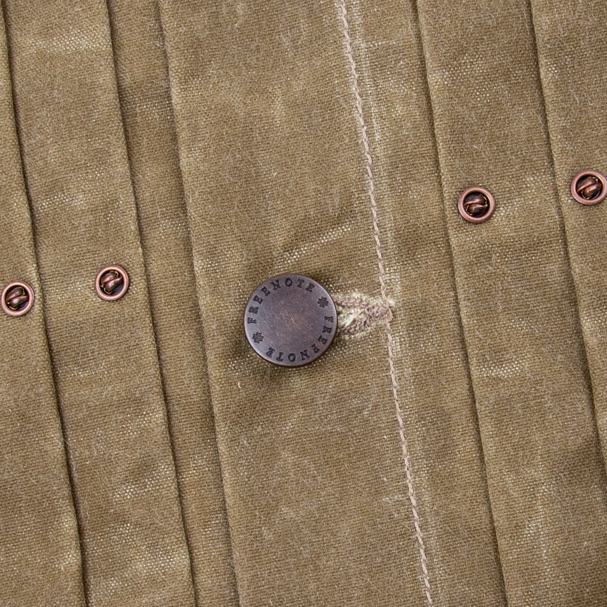 Riders Jacket Waxed Canvas Tobacco Green Interior