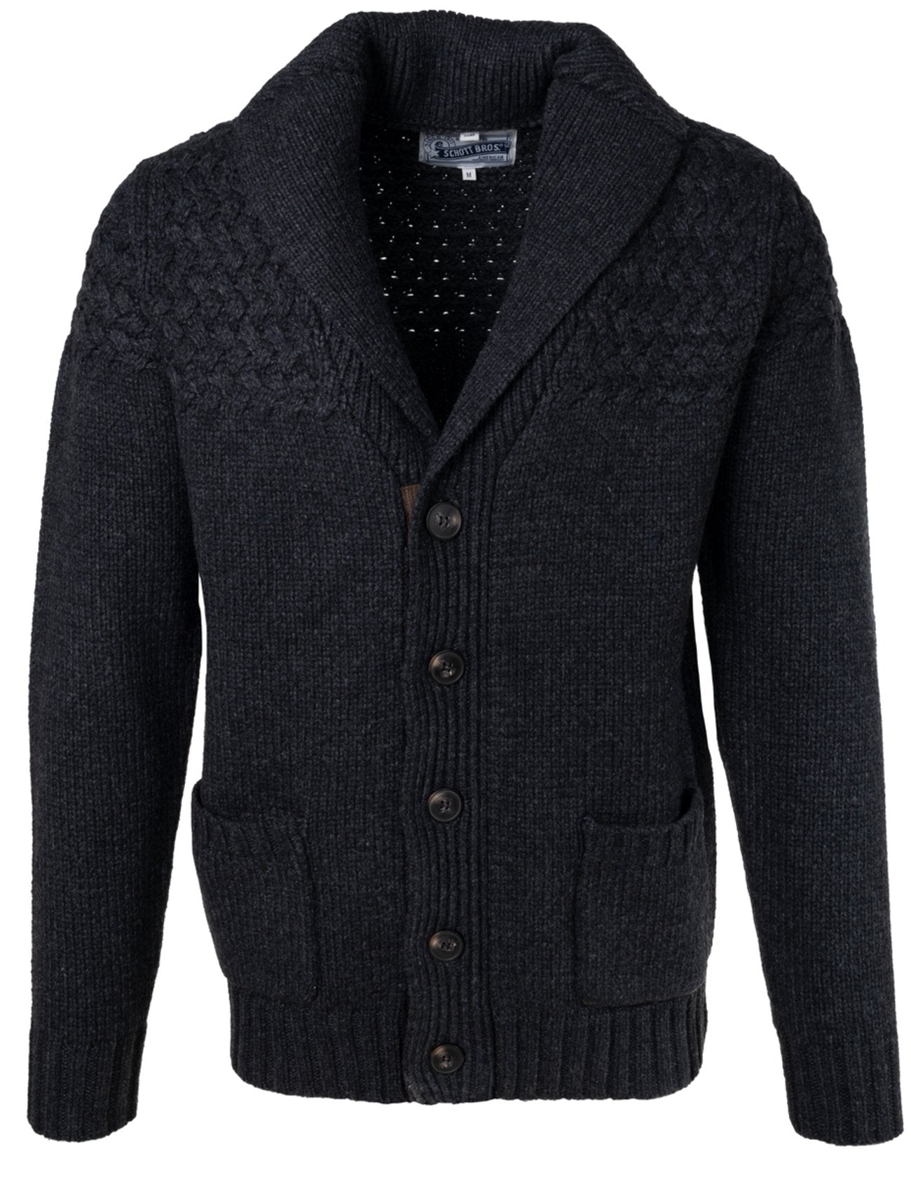 Wool Blend Basketweave Cardigan