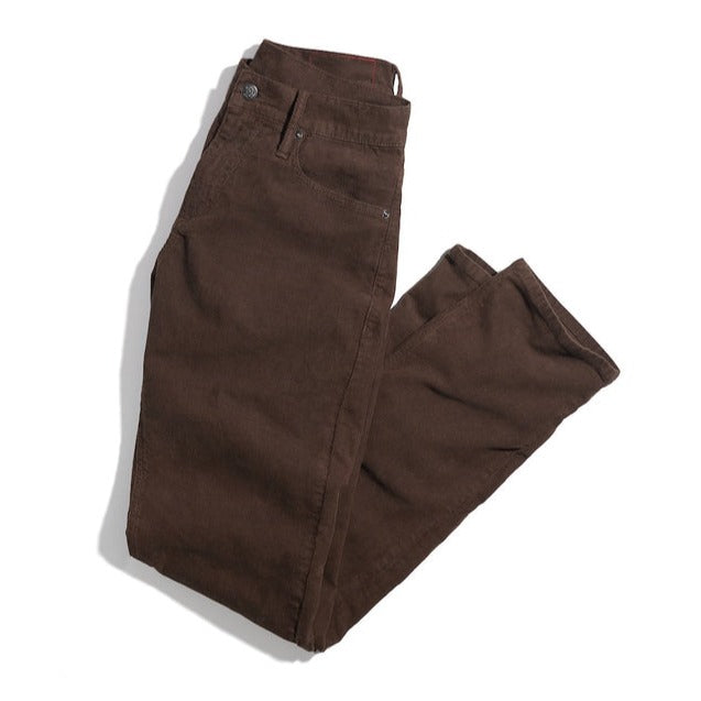 5 Pocket Cambridge Corduroy Pant Slim Fit in French Roast