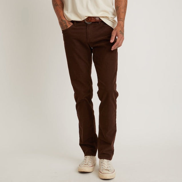 5 Pocket Cambridge Corduroy Pant Slim Fit in French Roast