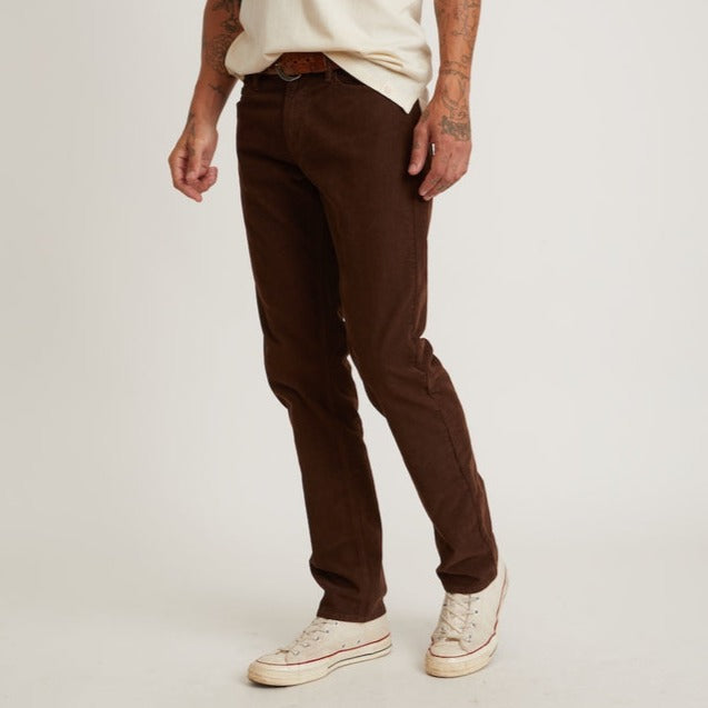 5 Pocket Cambridge Corduroy Pant Slim Fit in French Roast