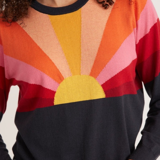 Sunset Icon Sweater in Navy Sunset